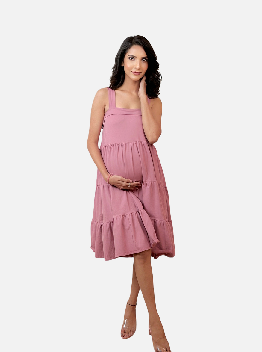 TUMMY – Organic Cotton Broad Strap Maternity Dress - The Tummy Store