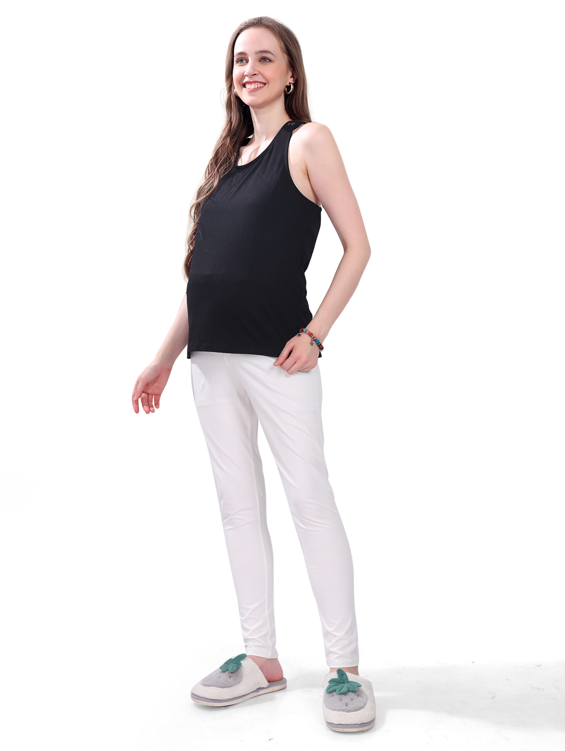 TUMMY Maternity Nursing Tank Top Black - Image 7