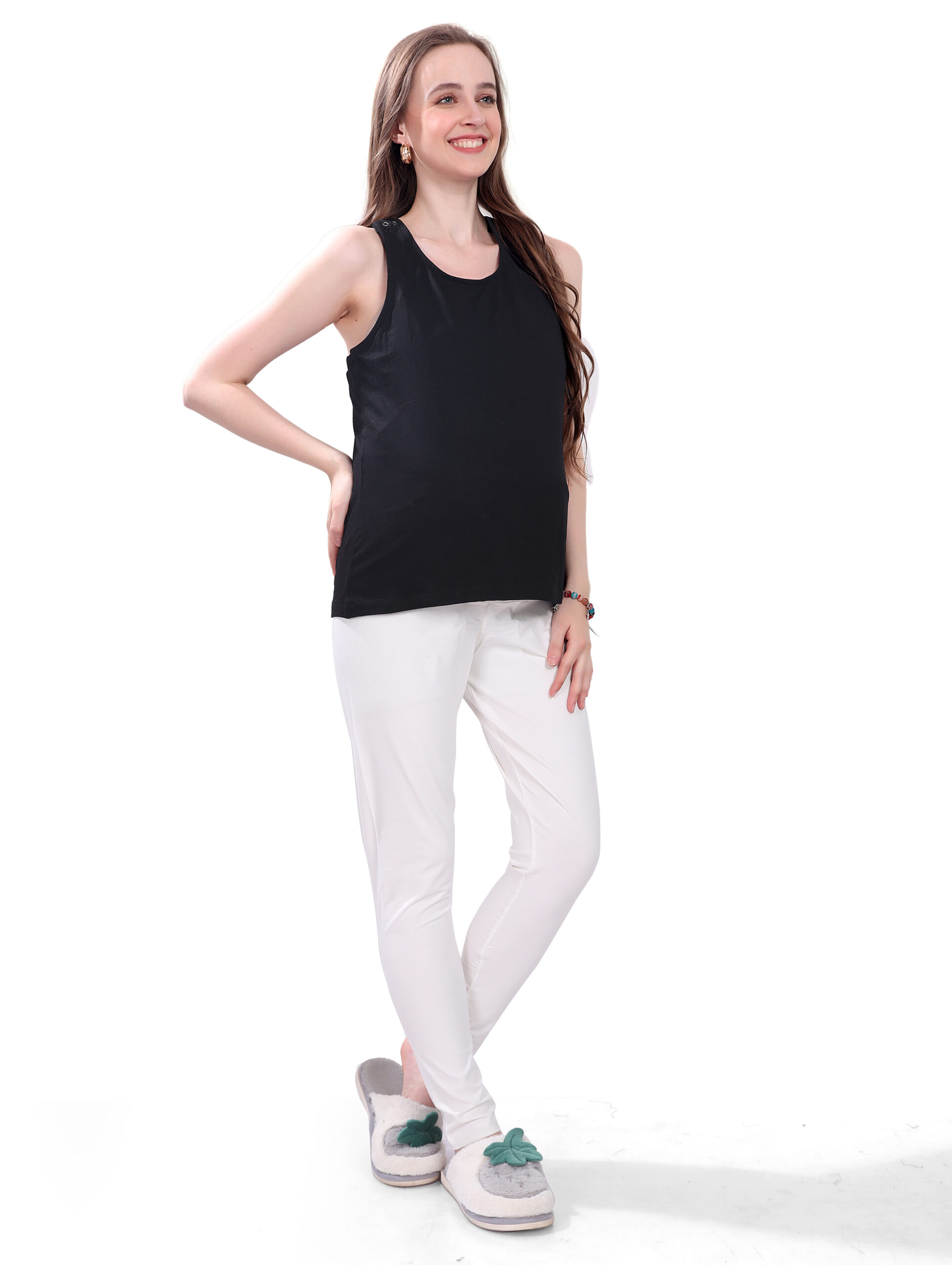 TUMMY Maternity Nursing Tank Top Black - Image 6