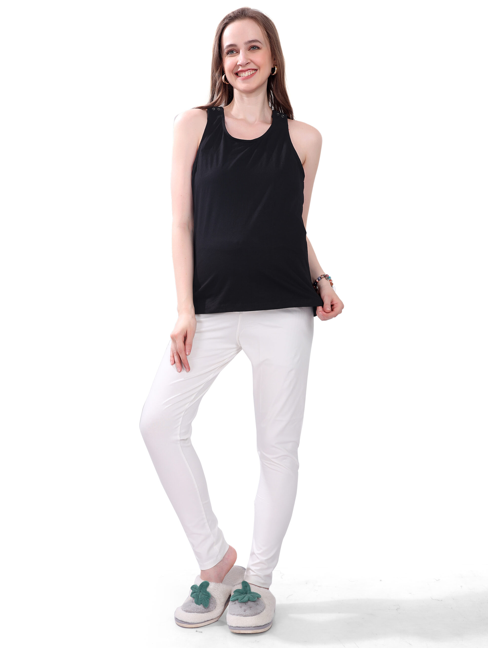 TUMMY Maternity Nursing Tank Top Black - Image 5