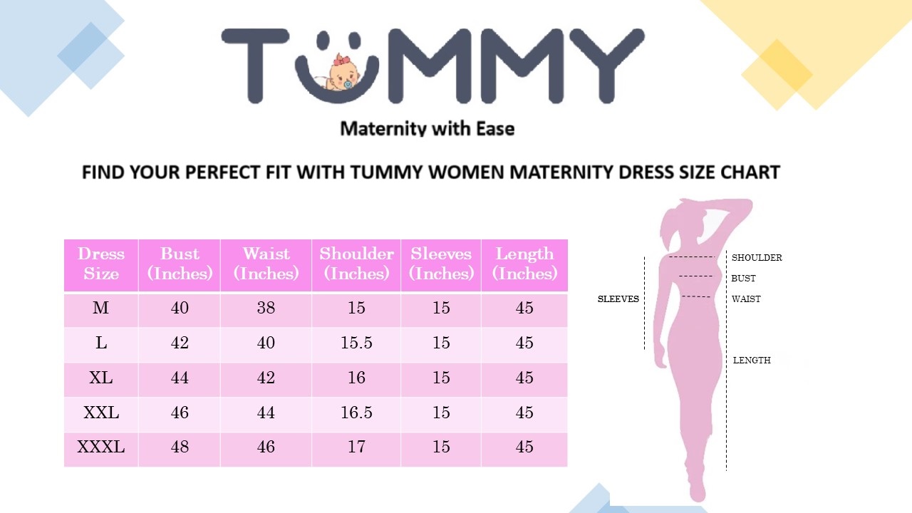 TUMMY A-Line Collared Neck Solid Maternity & Nursing Dress with Soft Rayon Fabric - Image 7